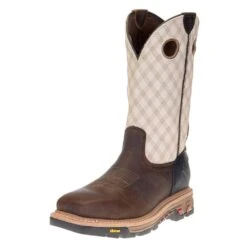 Justin Boots Men's Justin Commander Roughneck Brown 12in. Tan Top Steel Toe Work Boot