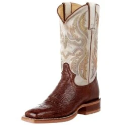 Justin Boots Women's NRS Exclusive Rum Brown Smooth Ostrich Cowgirl Boot