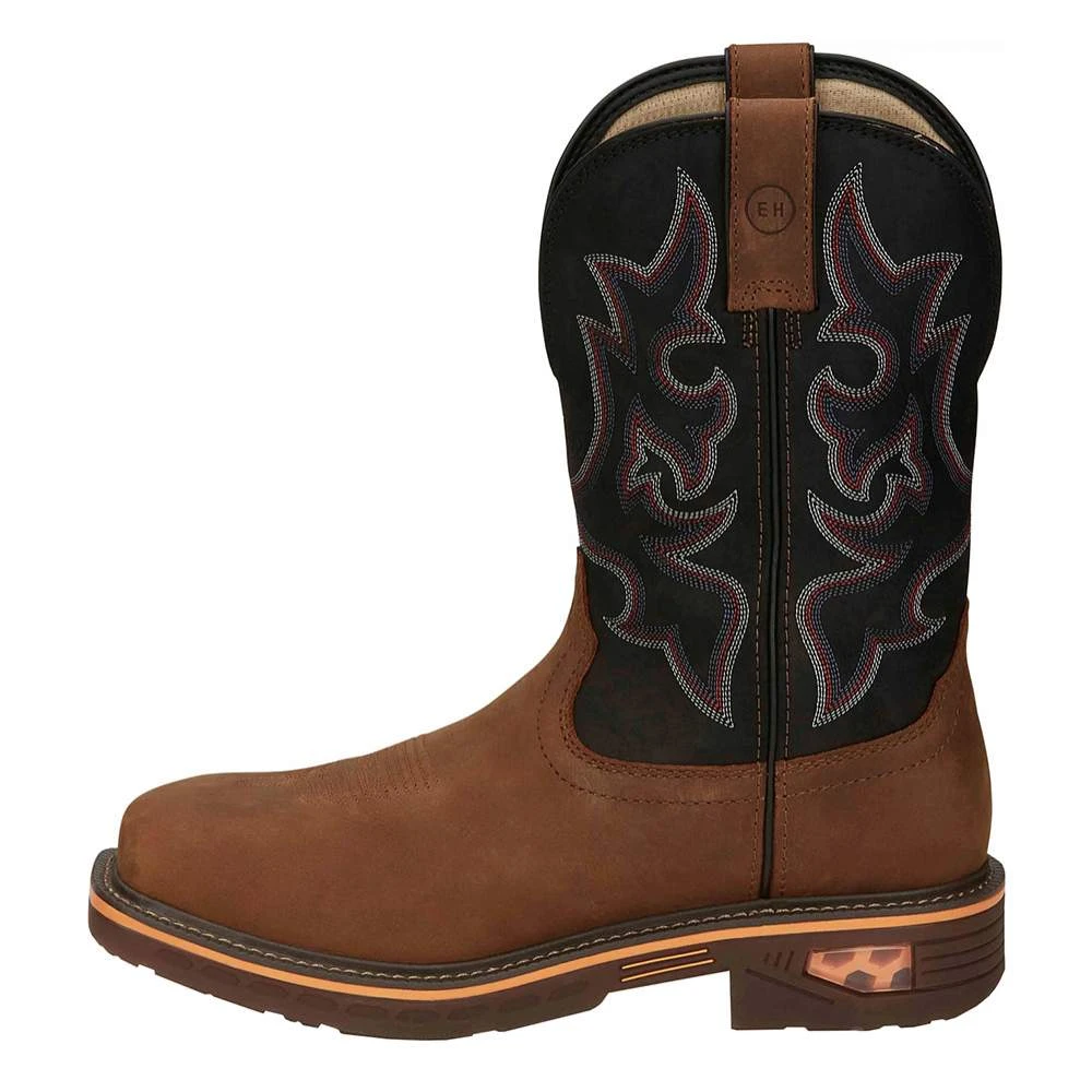 Justin Boots Men's Russett Resistor Caramel 13in. Black H20 Nano Comp Work Boot - Image 4