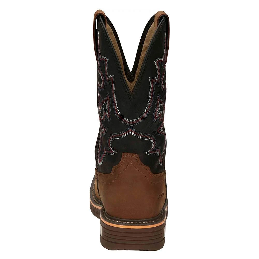 Justin Boots Men's Russett Resistor Caramel 13in. Black H20 Nano Comp Work Boot - Image 5