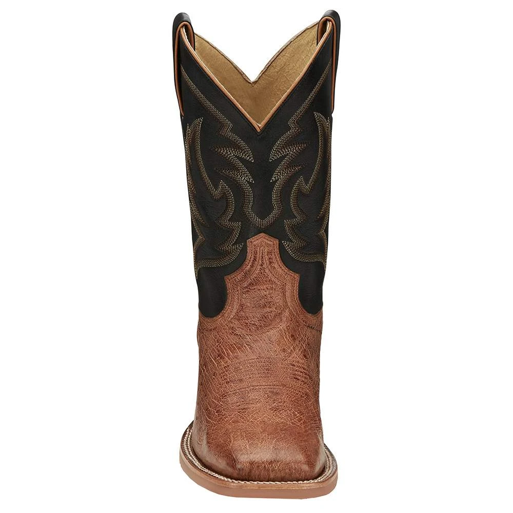 Justin Boots Men's Vintage Cognac Smooth Ostrich Cowboy Boot - Image 2