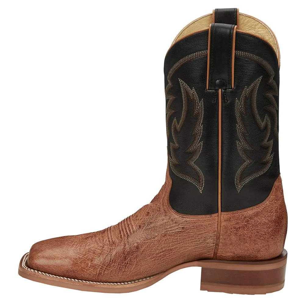Justin Boots Men's Vintage Cognac Smooth Ostrich Cowboy Boot - Image 3