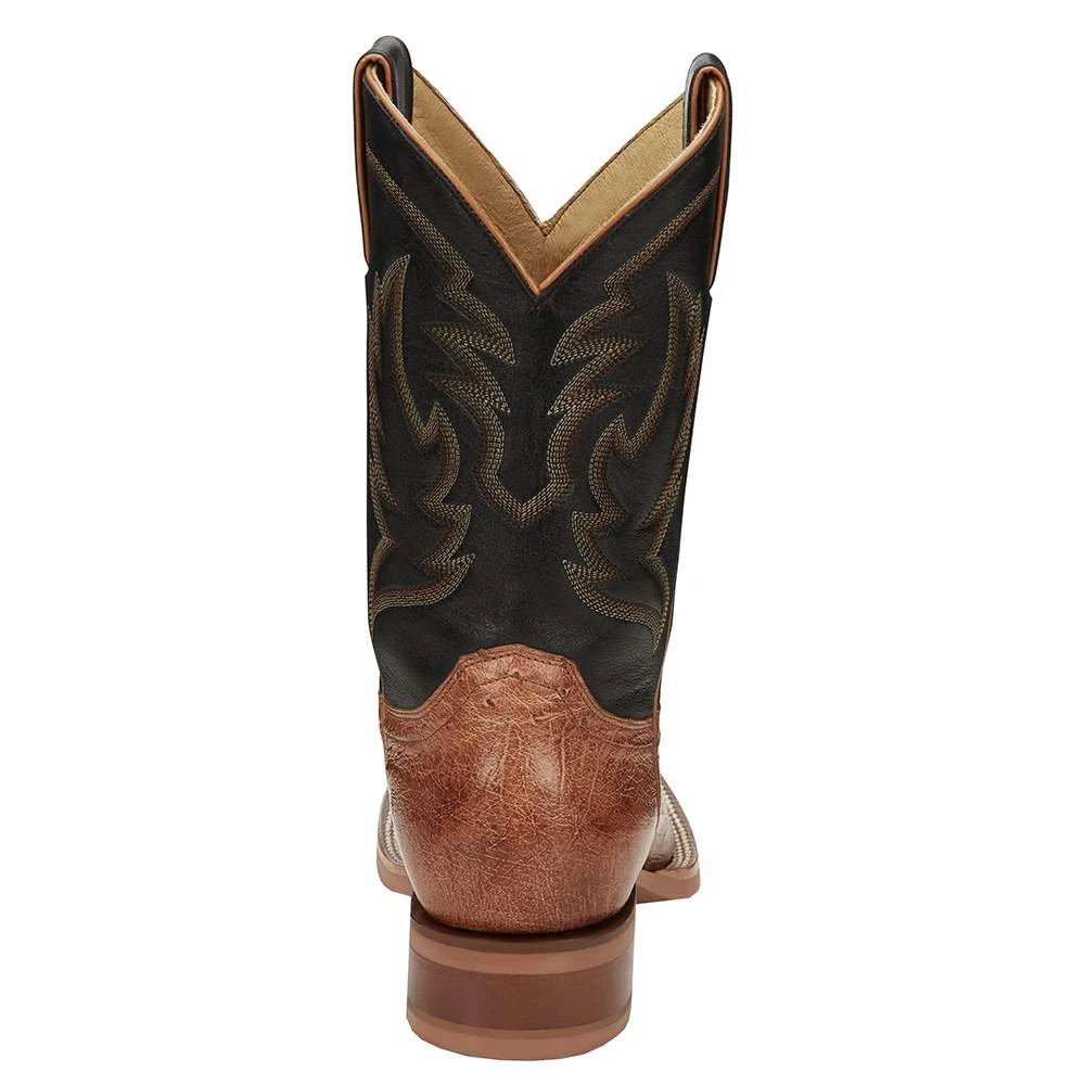 Justin Boots Men's Vintage Cognac Smooth Ostrich Cowboy Boot - Image 4