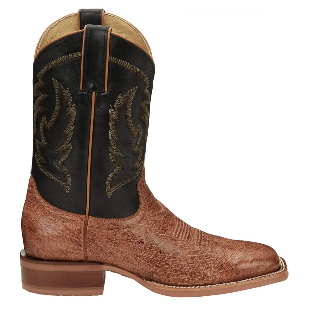 Justin Boots Men's Vintage Cognac Smooth Ostrich Cowboy Boot - Image 5