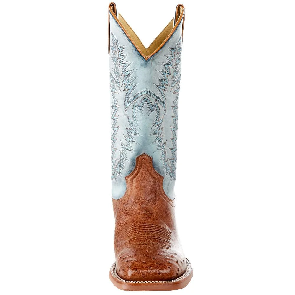 Justin Boots Men's NRS Exclusive Vintage Cognac Smooth Ostrich Cowboy Boot - Image 3