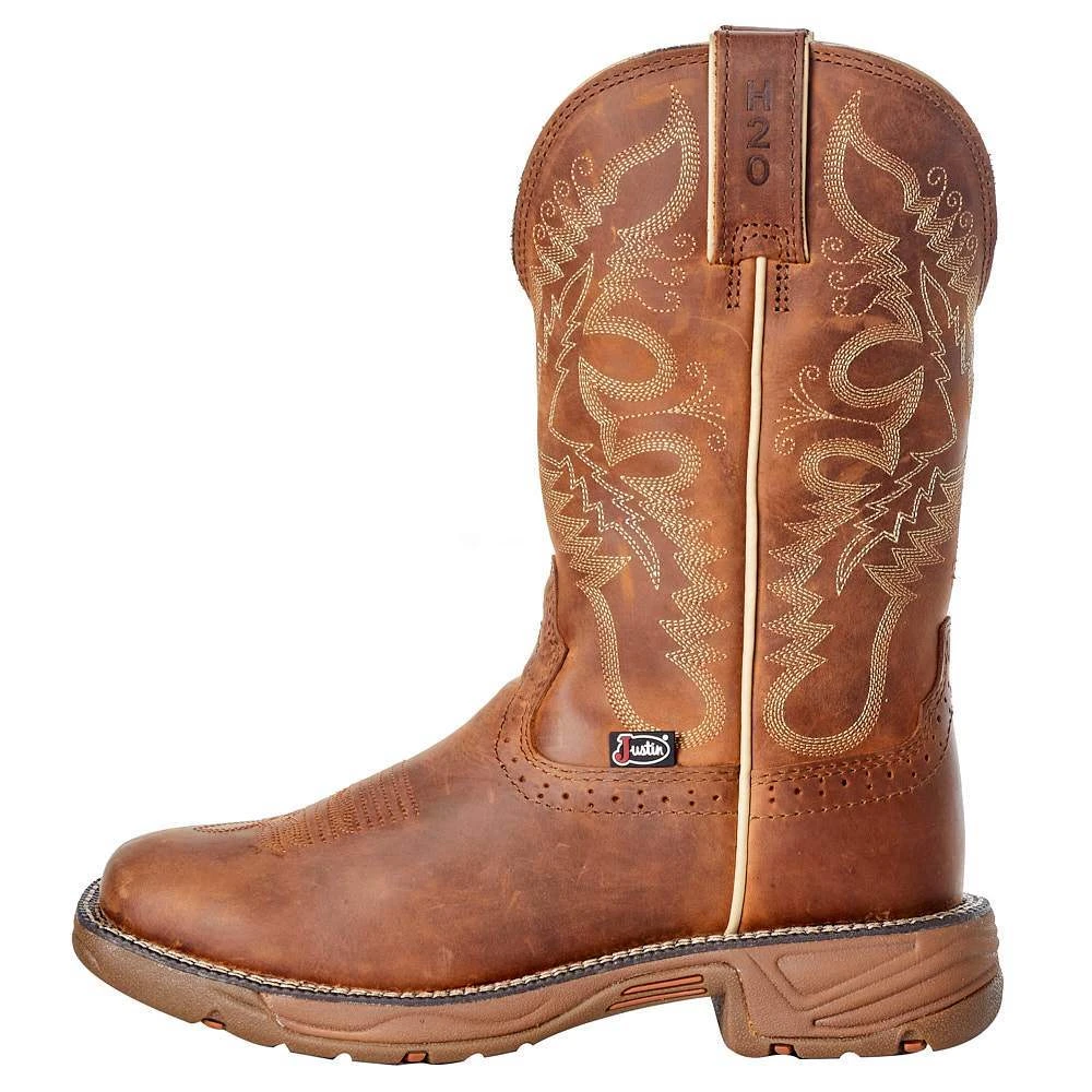 Justin Boots Women's Stampede Rush Tan Waterproof Soft Toe Work Boot - Image 4