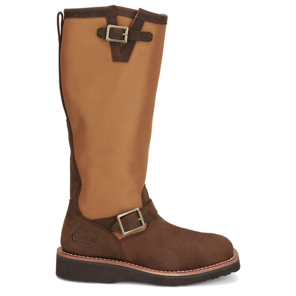 Justin Boots Women's Cottonwood Hickory Brown Square Toe 17in Tall Snake Boot - Image 4