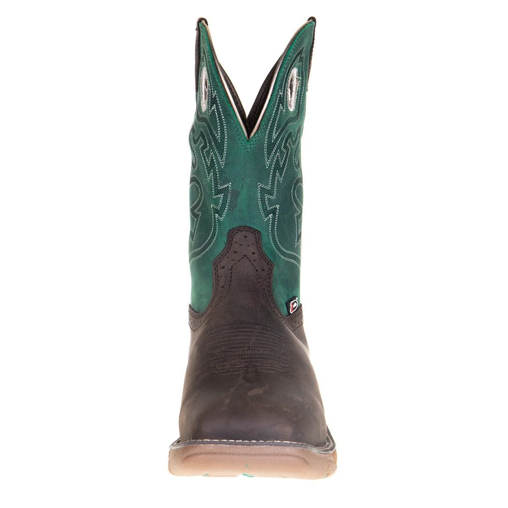 Justin Boot Company Men's H20 Rush Brown 11in. Green Top Soft Toe Work Boot - Image 3
