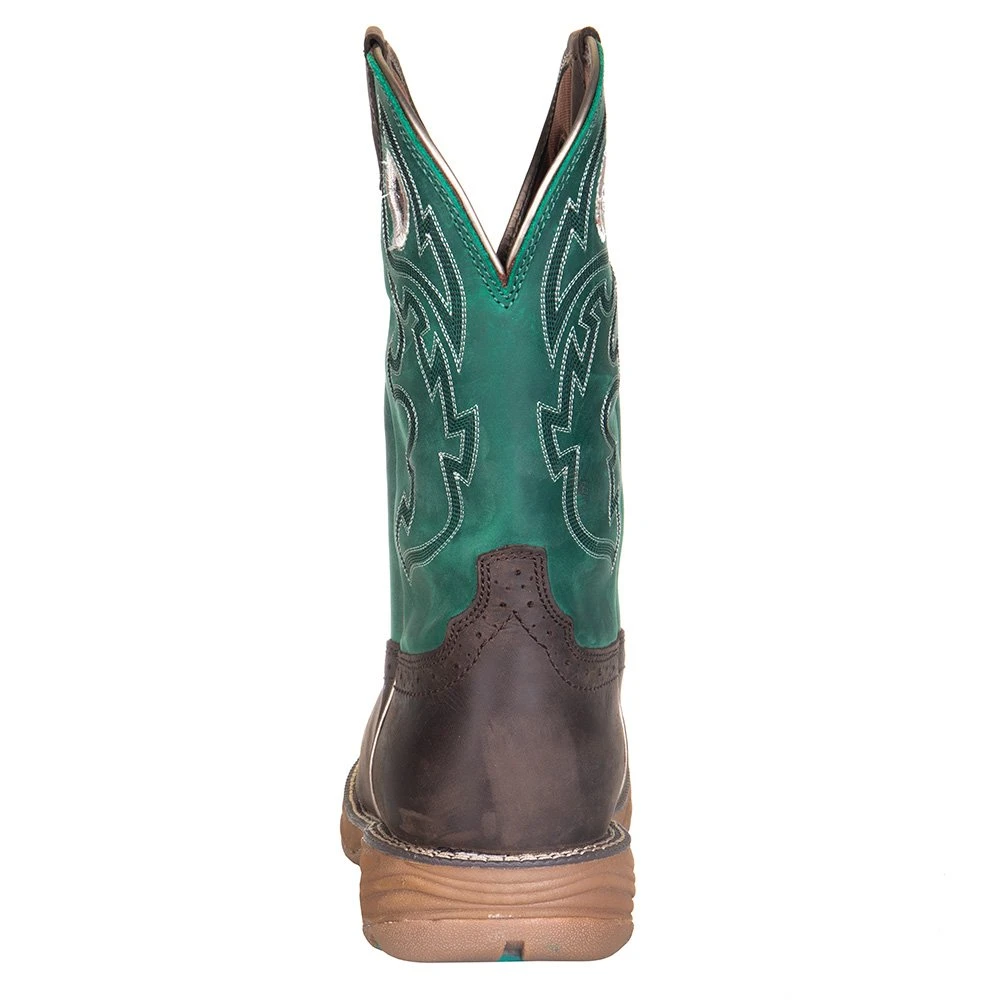 Justin Boot Company Men's H20 Rush Brown 11in. Green Top Soft Toe Work Boot - Image 5